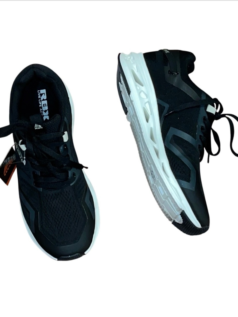RBX White Black Sneakers Shoes NWOT Mens US 10 Lace Up Live Life Active